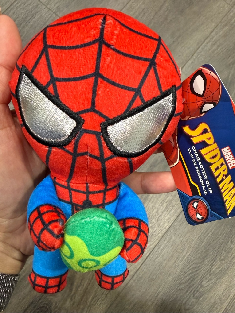 Marvel Spider-Man Plush with Green Tennis Ball - Picture 1 of 3